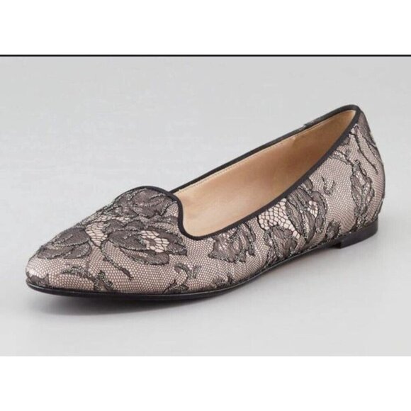 Valentino Shoes - Valentino shoes womens 40 10 black lace caviar smoking slippers designer preppy